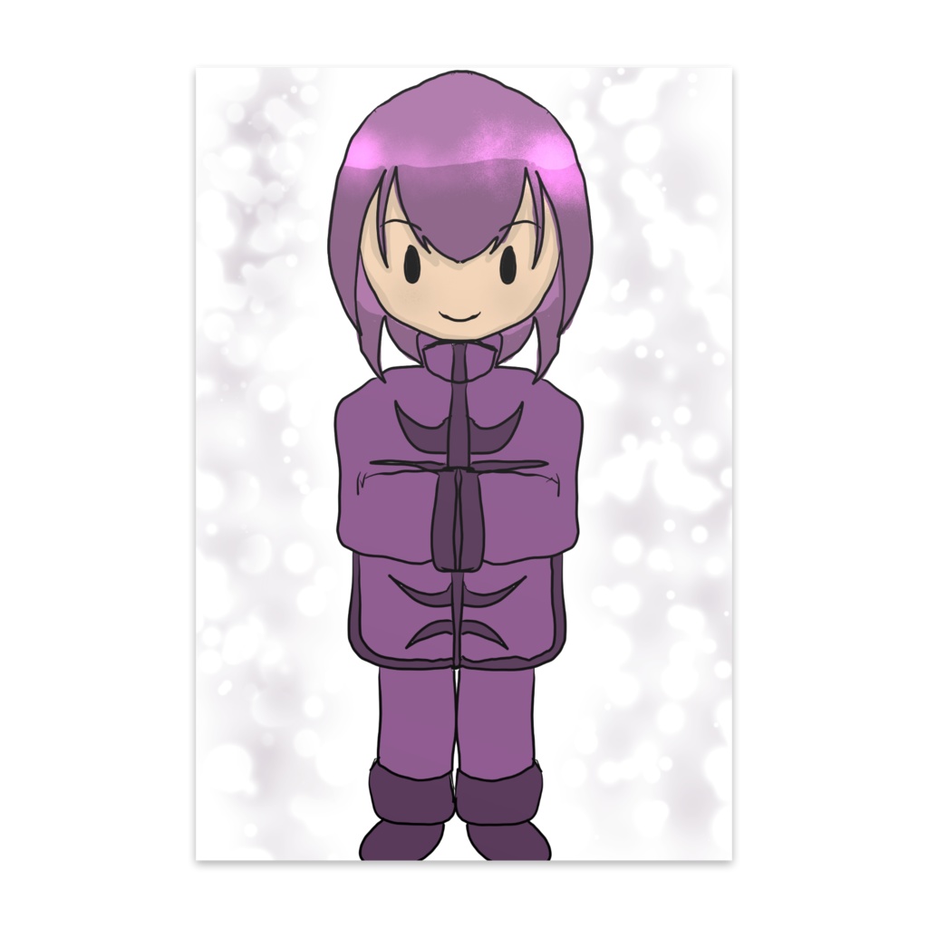 カンフー風衣装の女の子のポストカード