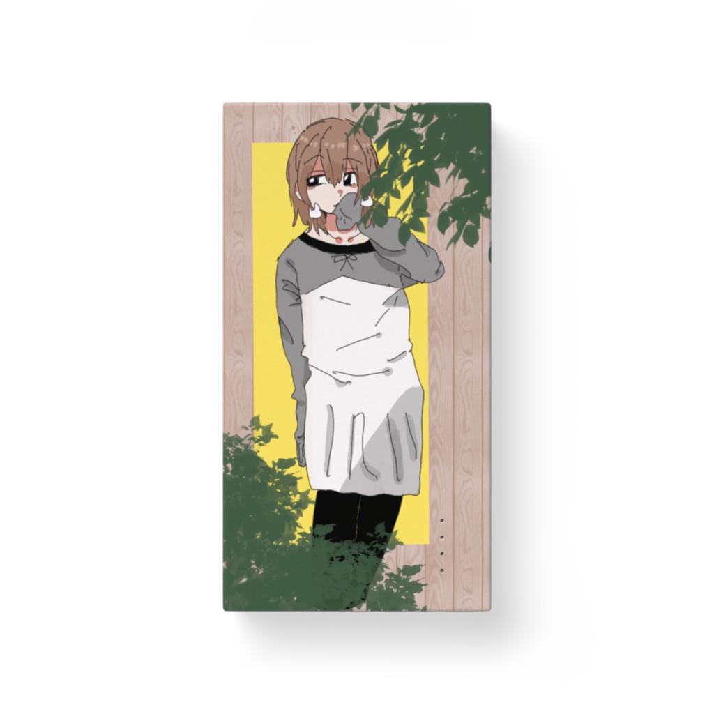 壁にもたれて(モバイルバッテリー)