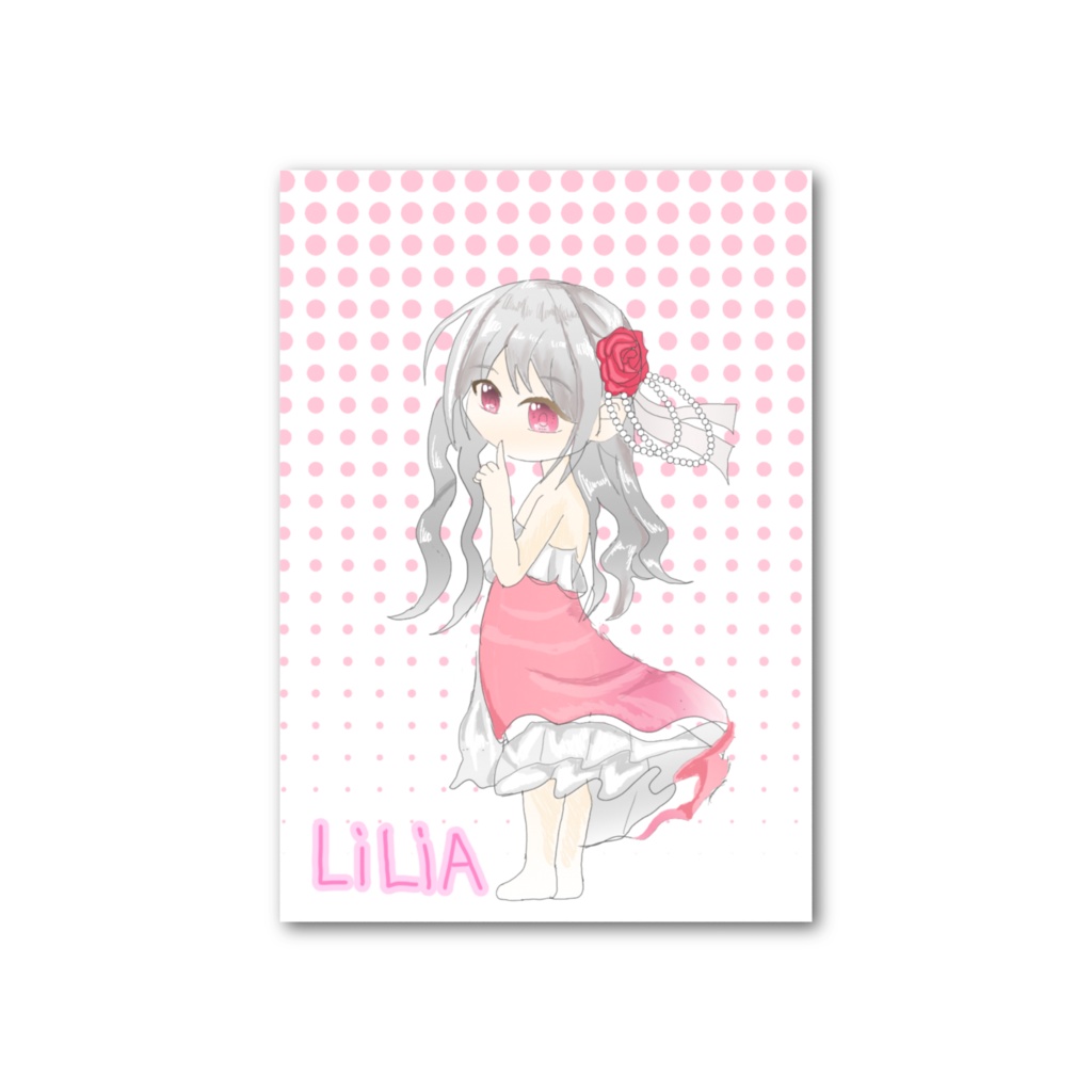 フォト風カードリリアちゃんイラスト