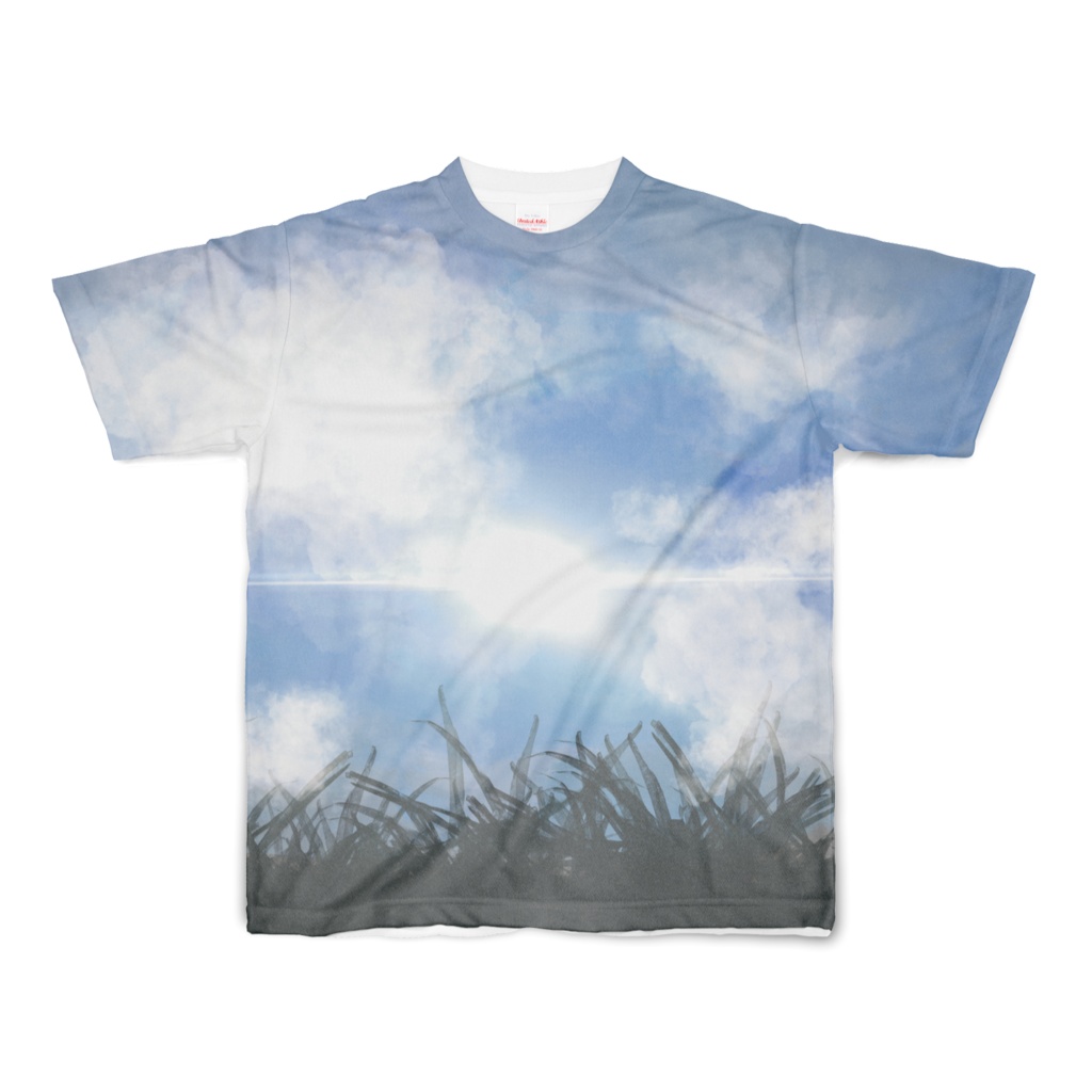 青空と星空のフルグラフィックTシャツ