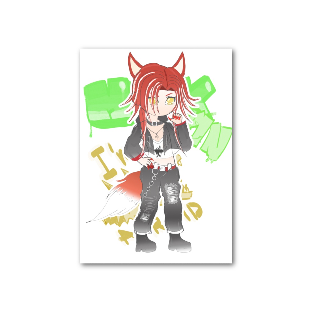フォト風カードカヌレ君イラスト