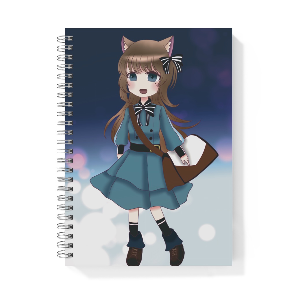 ワンピース少女のリングノート