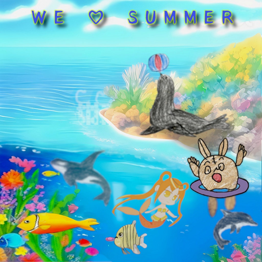 【WE❤SUMMER】夏の日もハッピーな仲間たちTシャツ🌻🌊