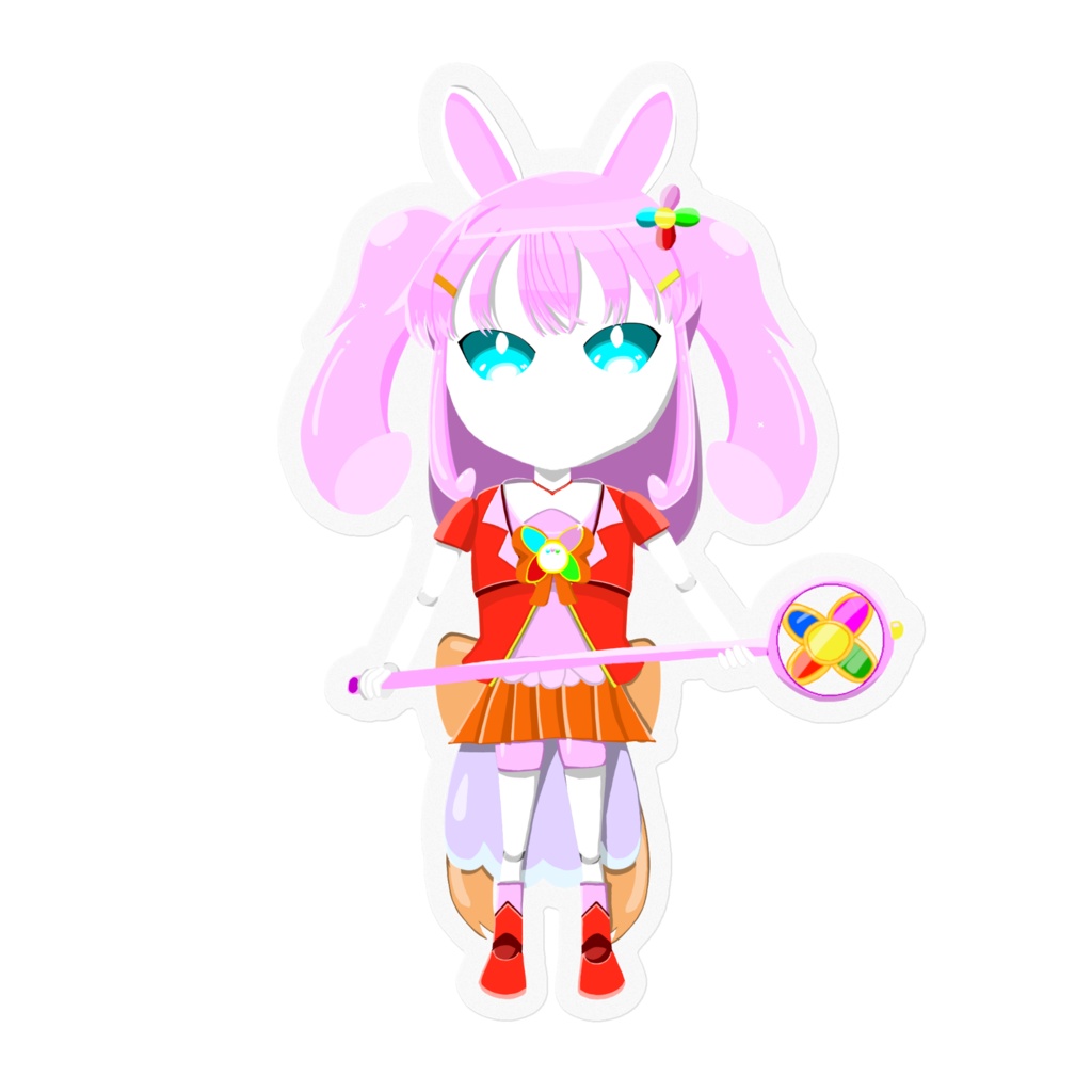 【兎×ロボ娘】花野咲ステッカー