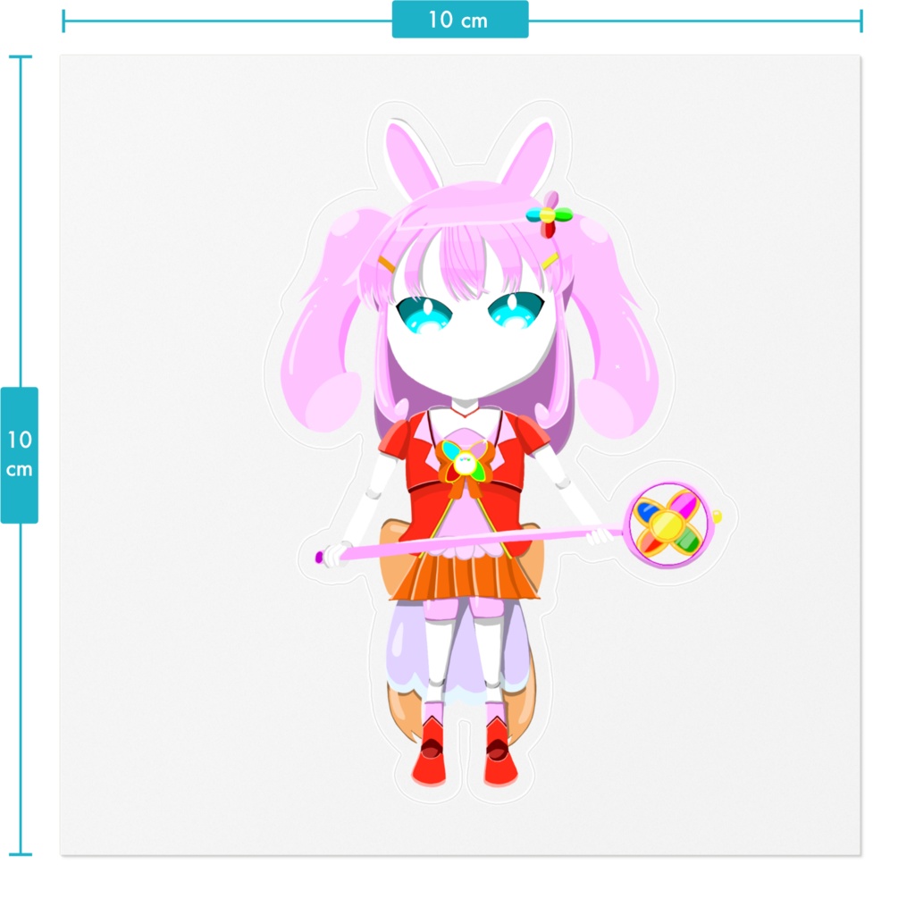 【兎×ロボ娘】花野咲ステッカー