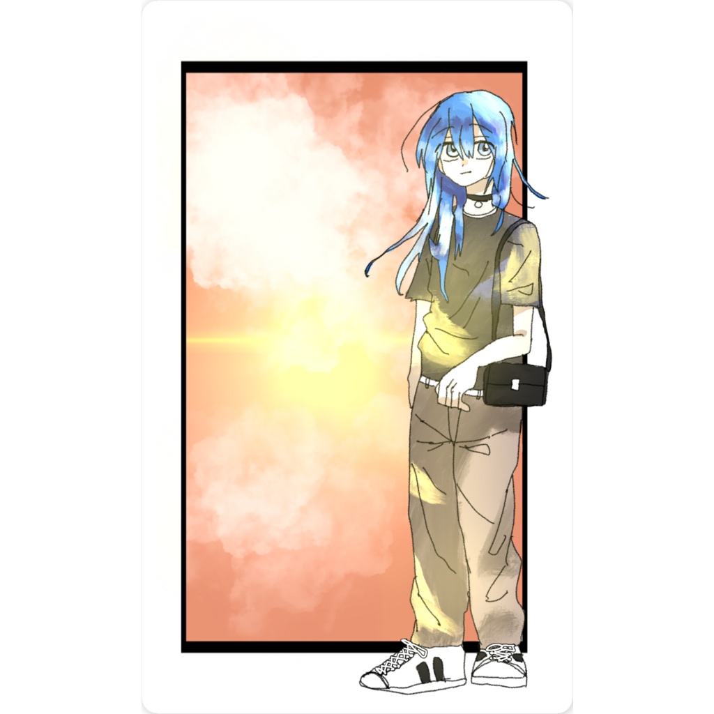 夕焼けなスマホステッカー