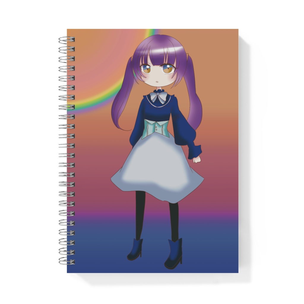 紫ツインテちゃんリングノート
