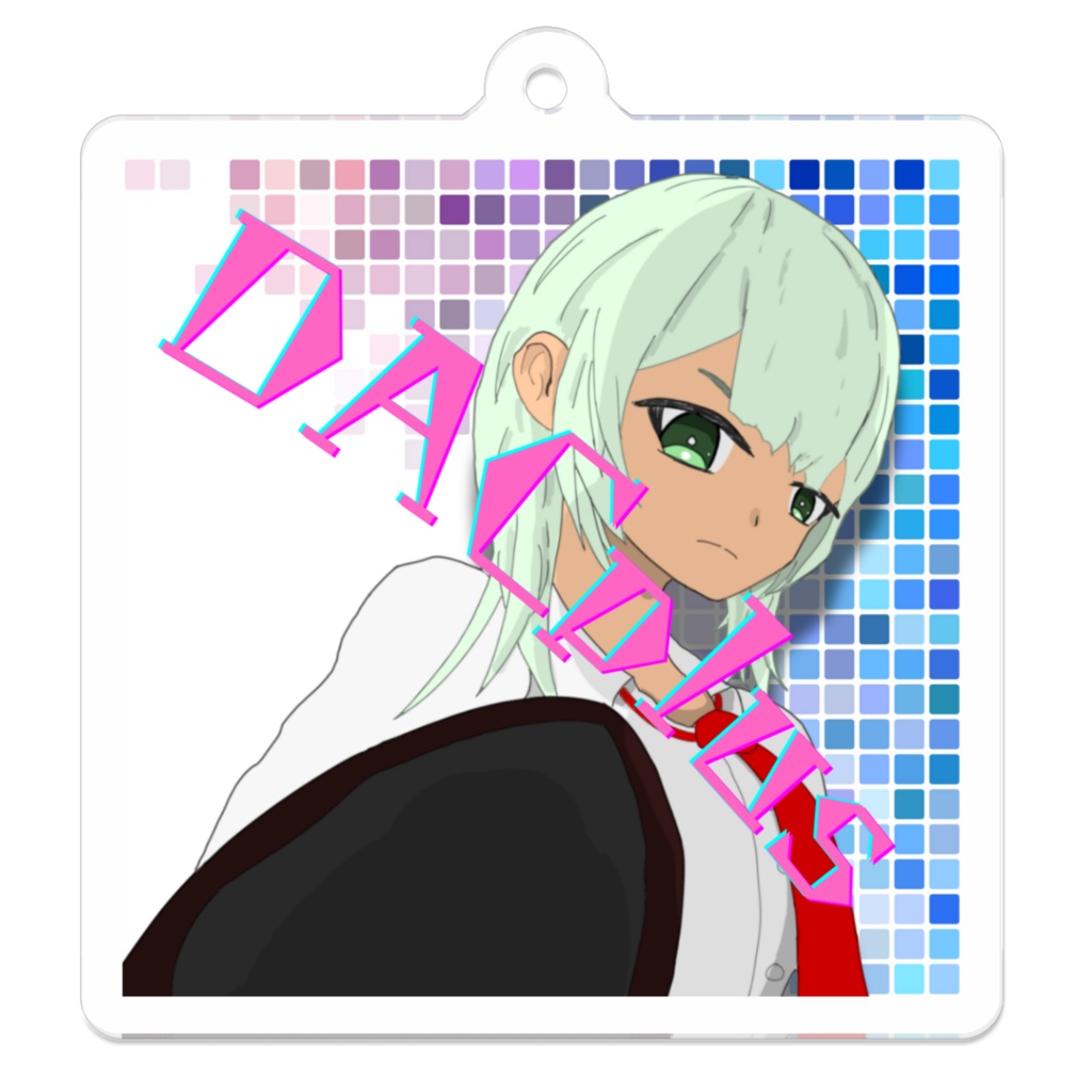銀髪強気少女☆アクリルキーホルダー