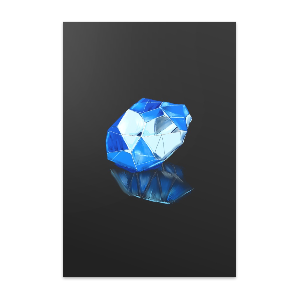 宝石イラストポストカード