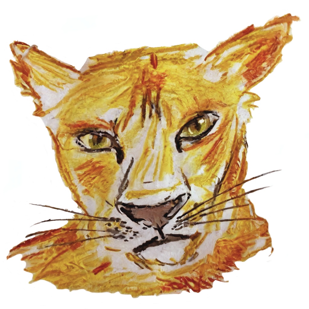 【色鉛筆で描いた!】クールビューティ😸メスライオンTシャツ