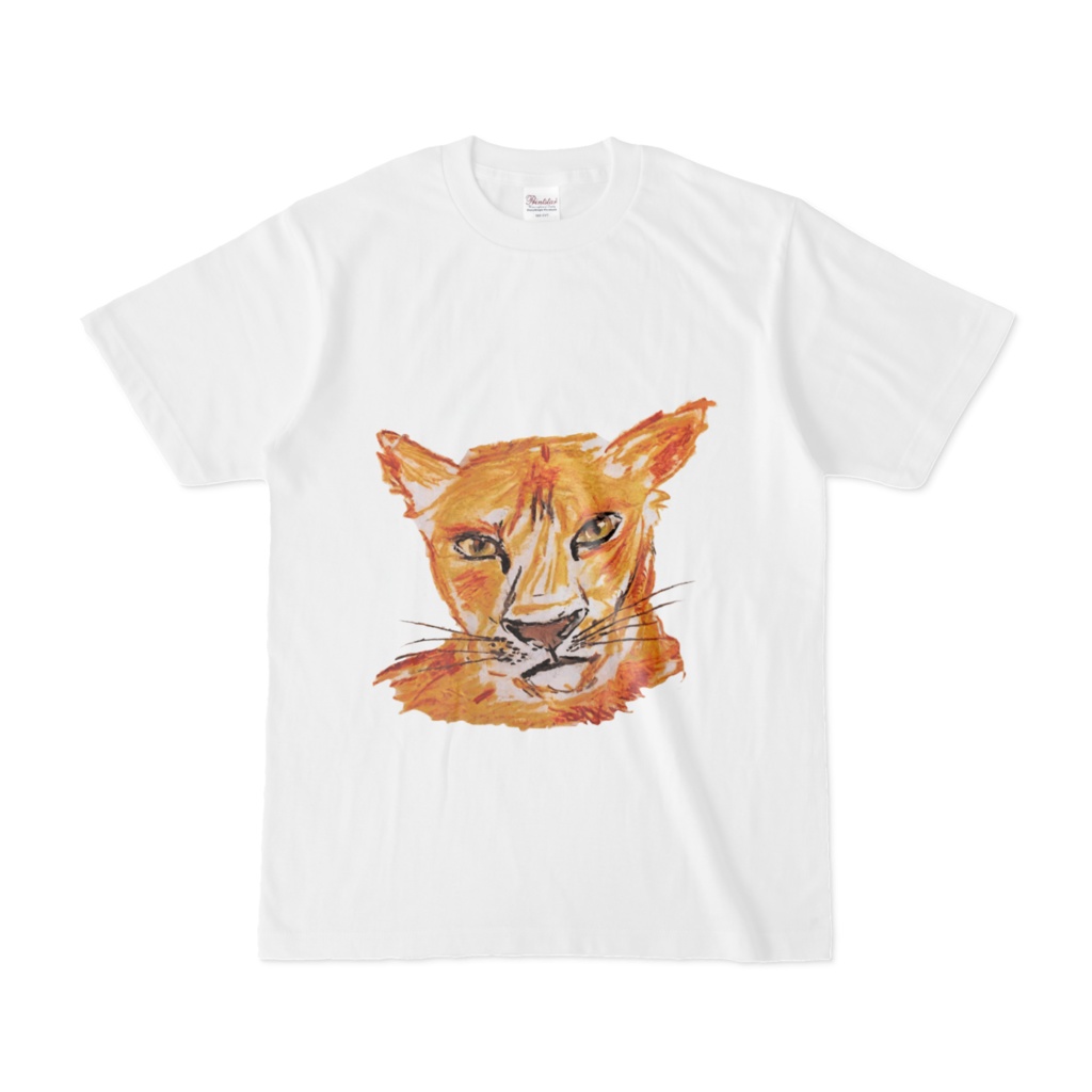 【色鉛筆で描いた！】クールビューティ😸メスライオンTシャツ