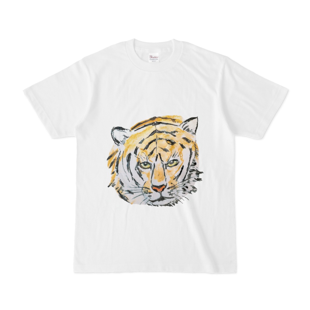 【色鉛筆で描いた!】DO迫力😸タイガーTシャツ