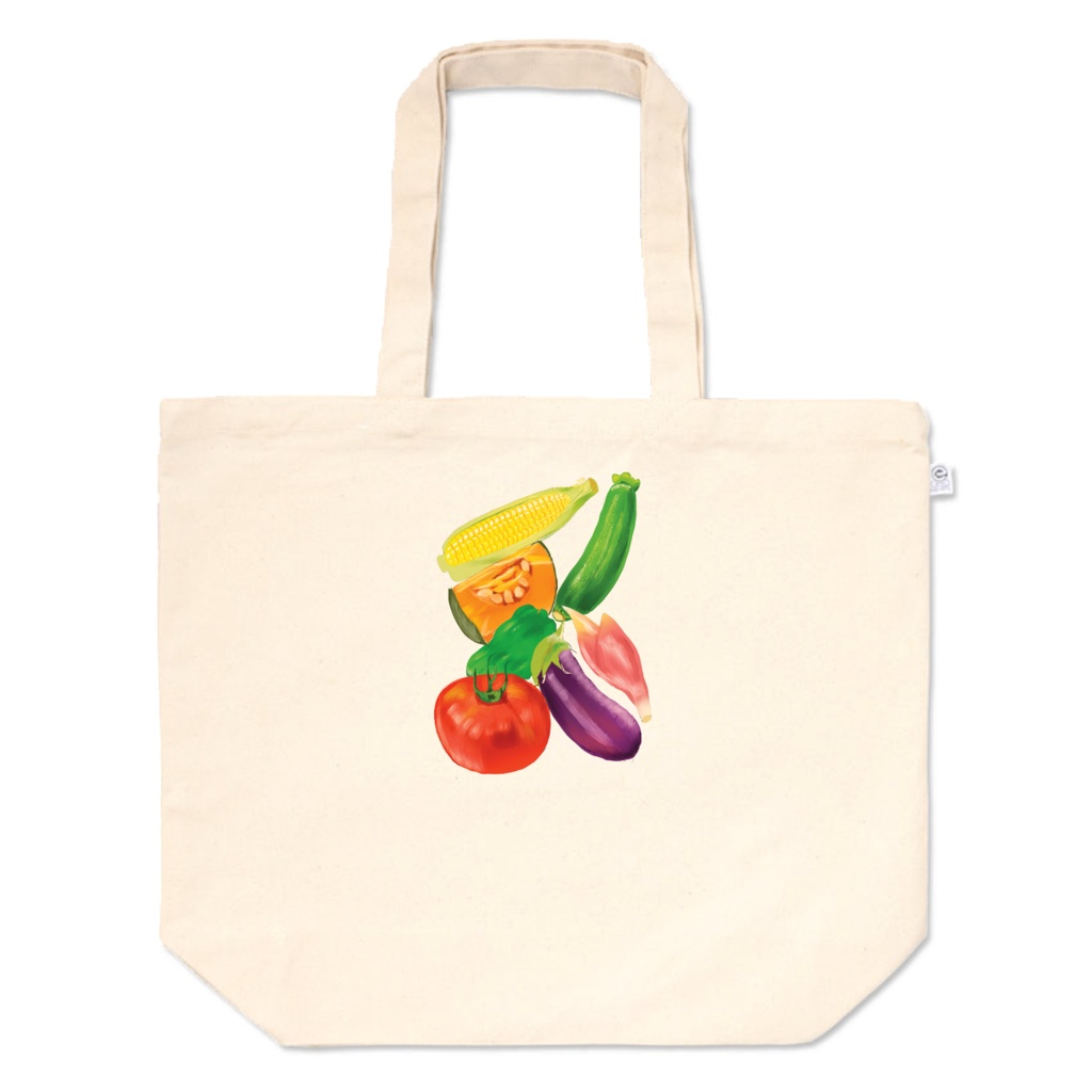 トートバッグ野菜盛り合わせイラスト