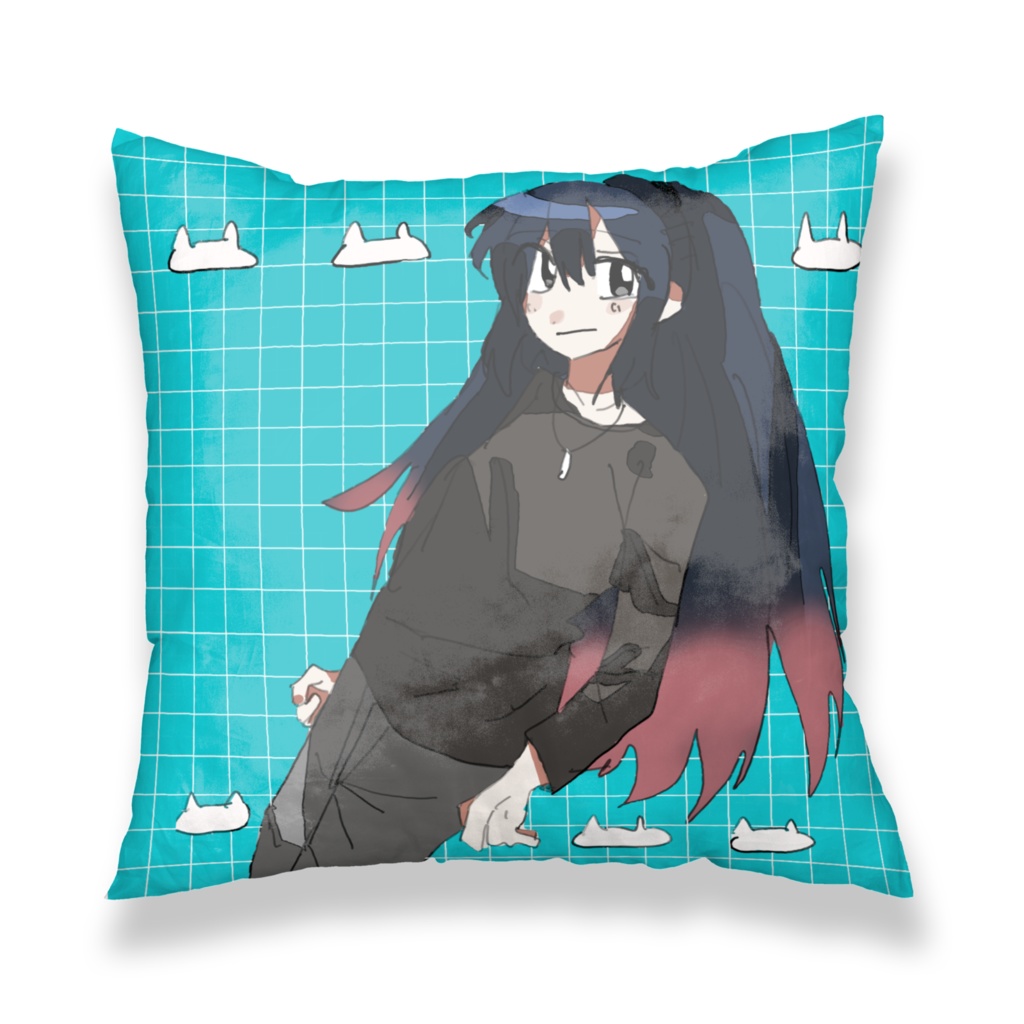 ポニテさんのクッションカバー
