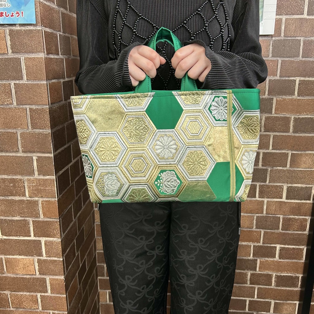 【 菊模様】帯リメイクバック