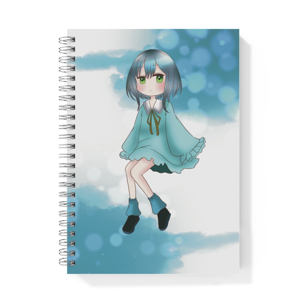 初夏の水色リングノート