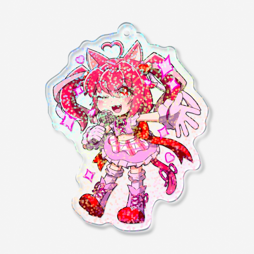 アイドルラブニャン　ホログラムアクリルキーホルダー