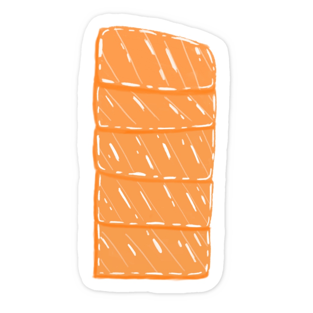 サーモンの刺身スマホステッカー