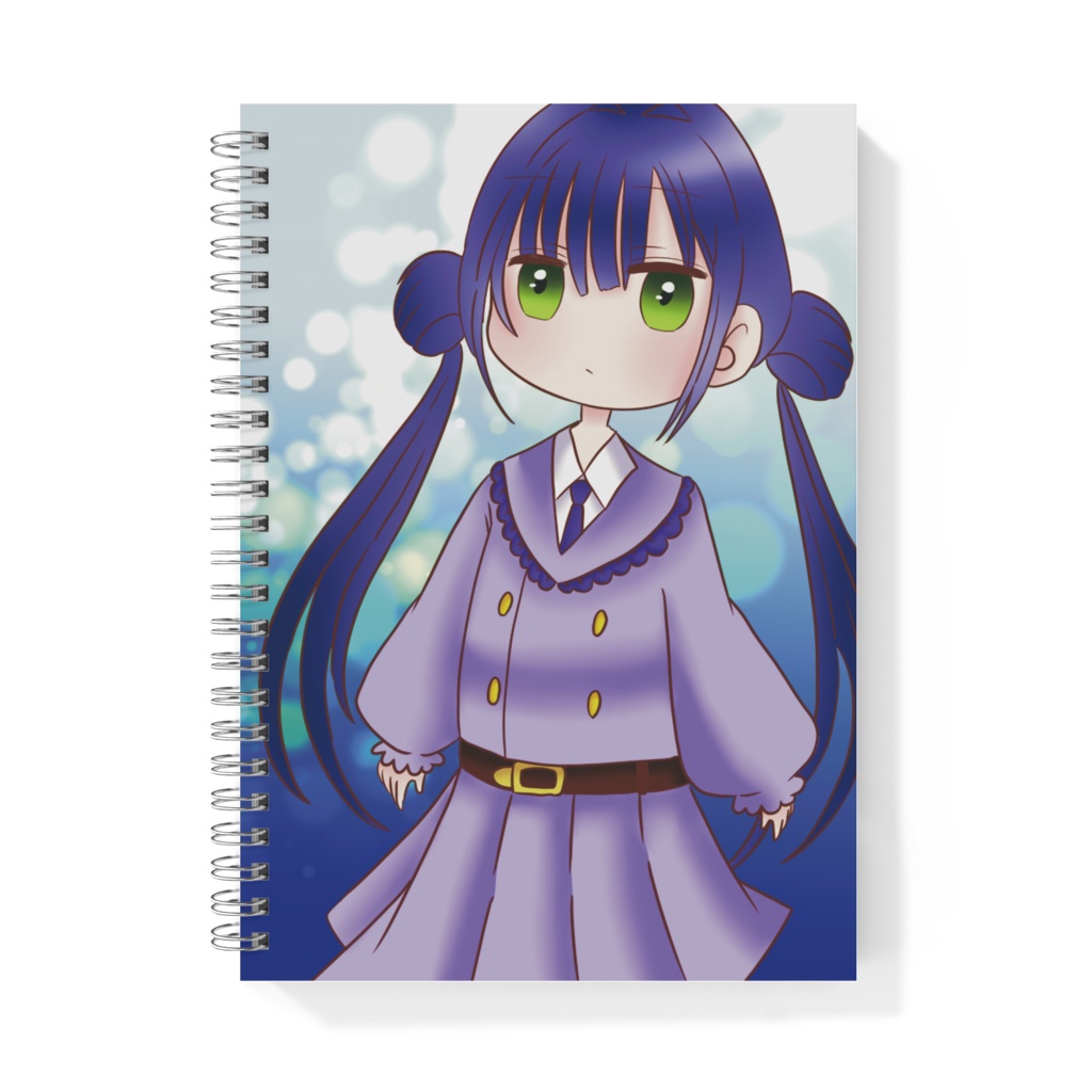 青髪お団子リングノート