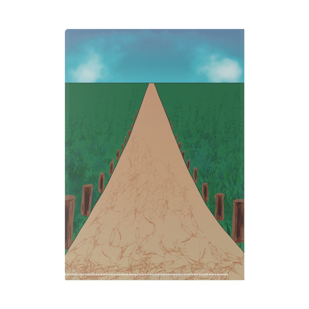 走る女の子のクリアファイル