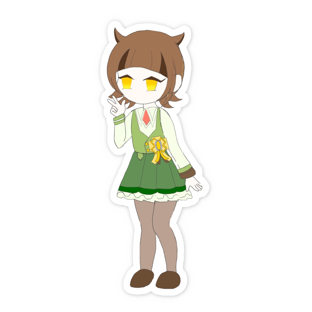 こゆるちゃんイラストスマホステッカー