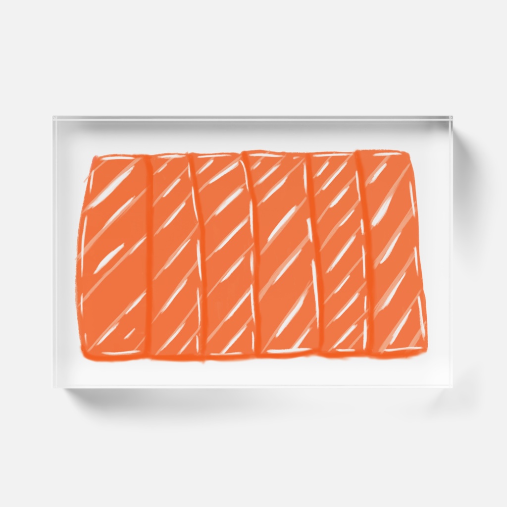 サーモンのお刺身アクリルブロック