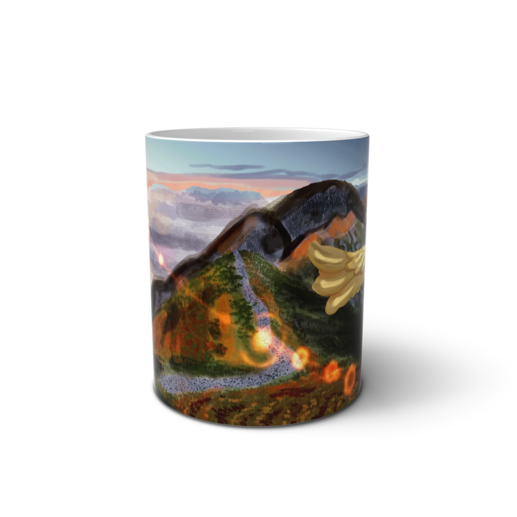山とブリキの鳥(マグカップ)