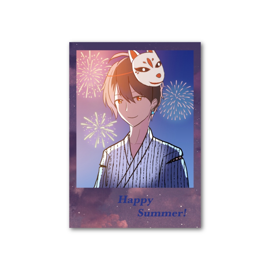 夏祭り(フォト風イラストカード)