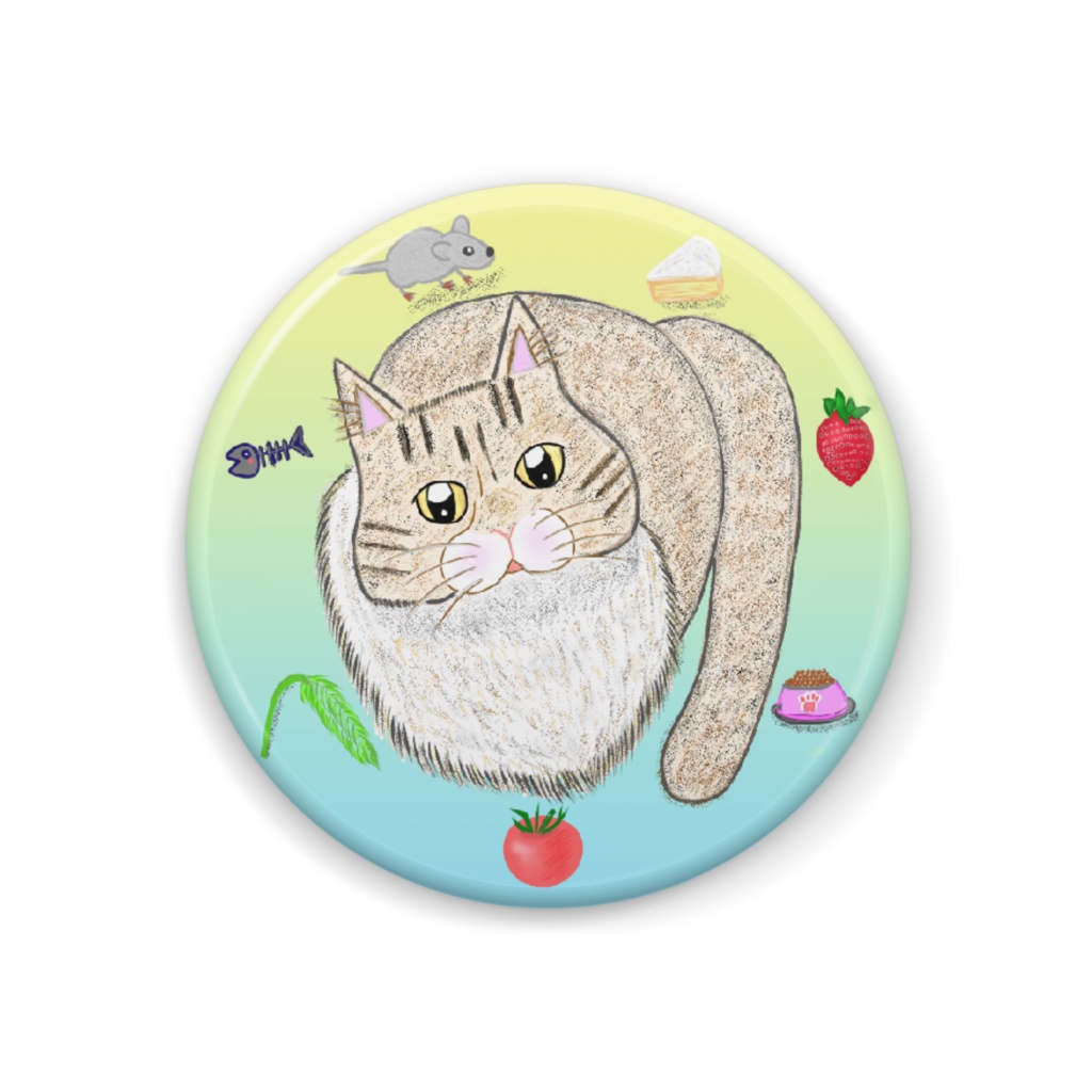 ねこ(缶バッジ)