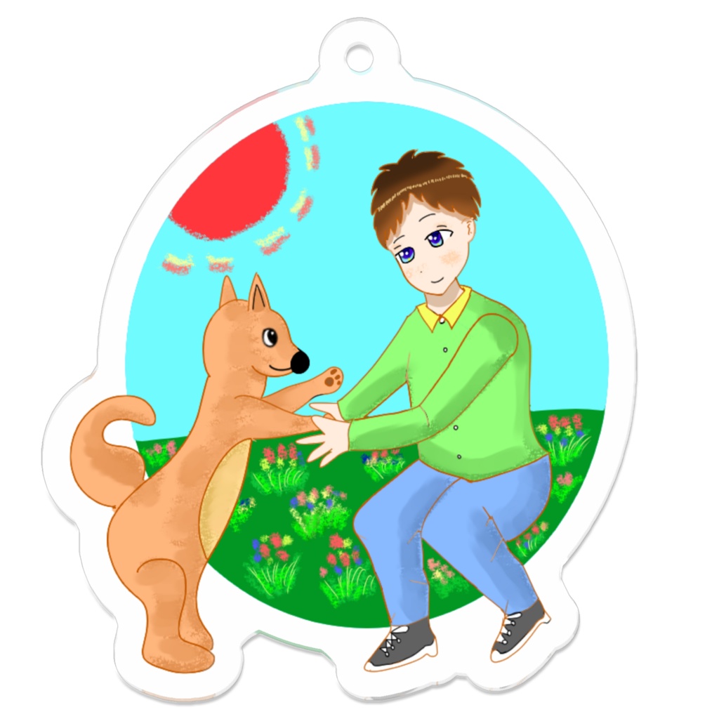 少年と子犬