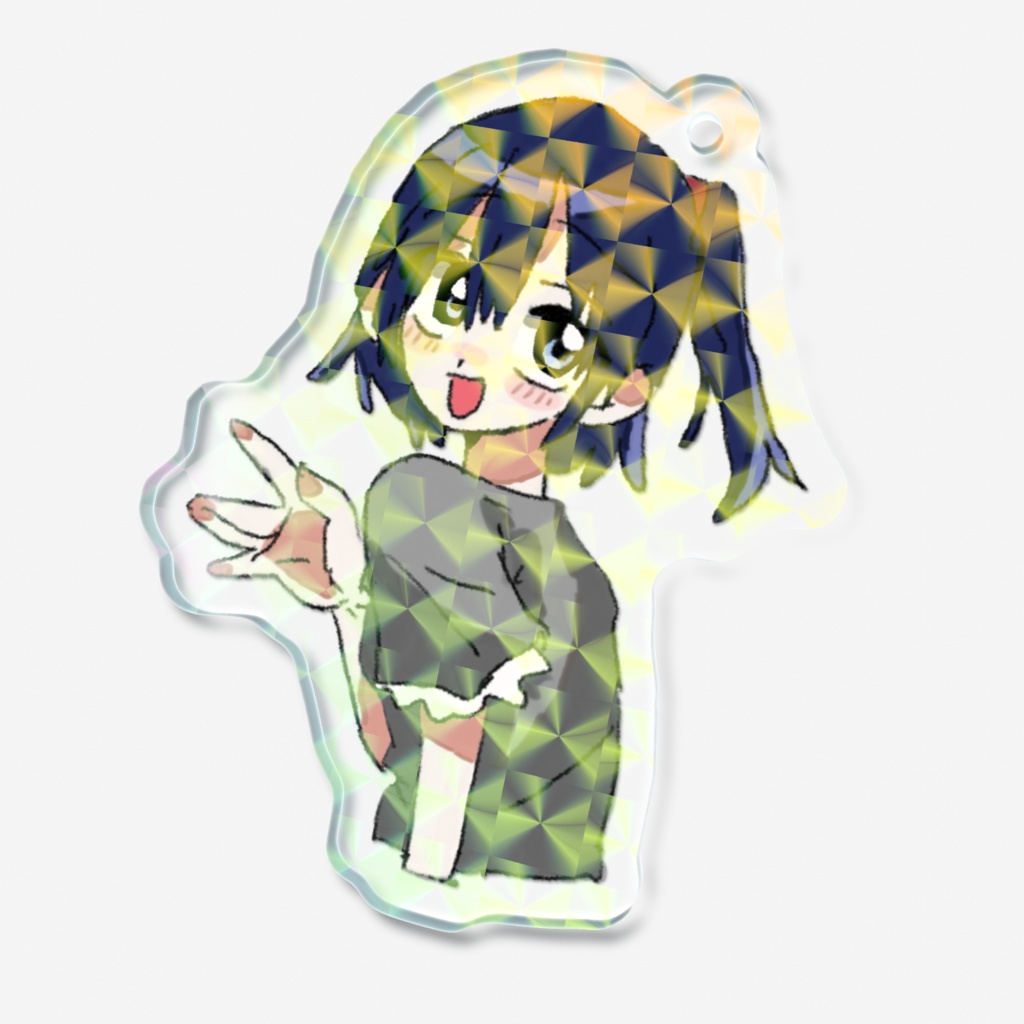 振り向きざまホログラムアクリルキーホルダー