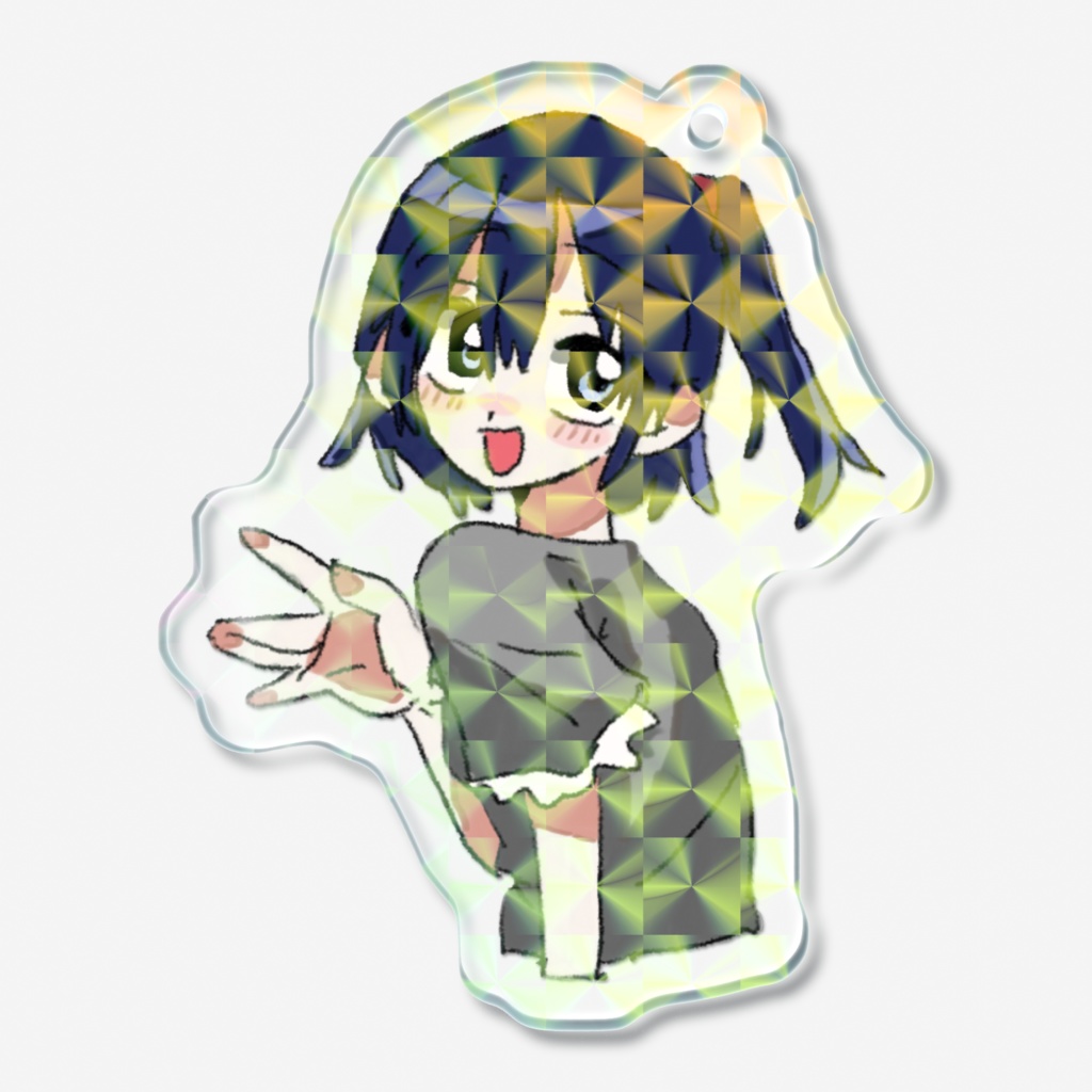 振り向きざまホログラムアクリルキーホルダー