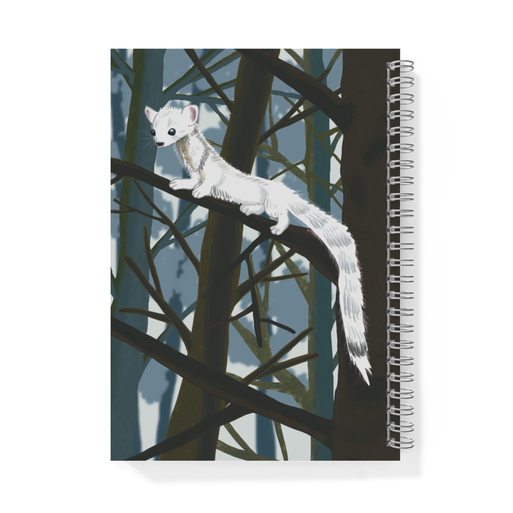 山とオコジョ(リングノート)