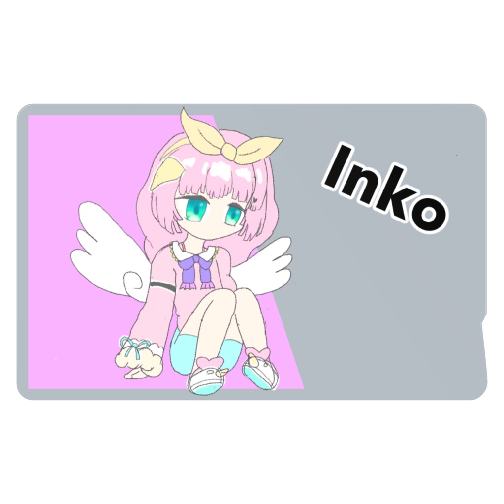 ICカードステッカーイラストインコちゃん