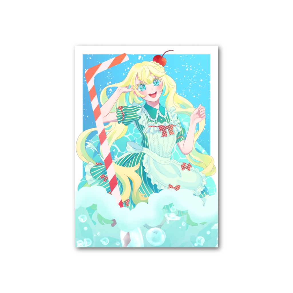 クリームソーダちゃんフォト風カード