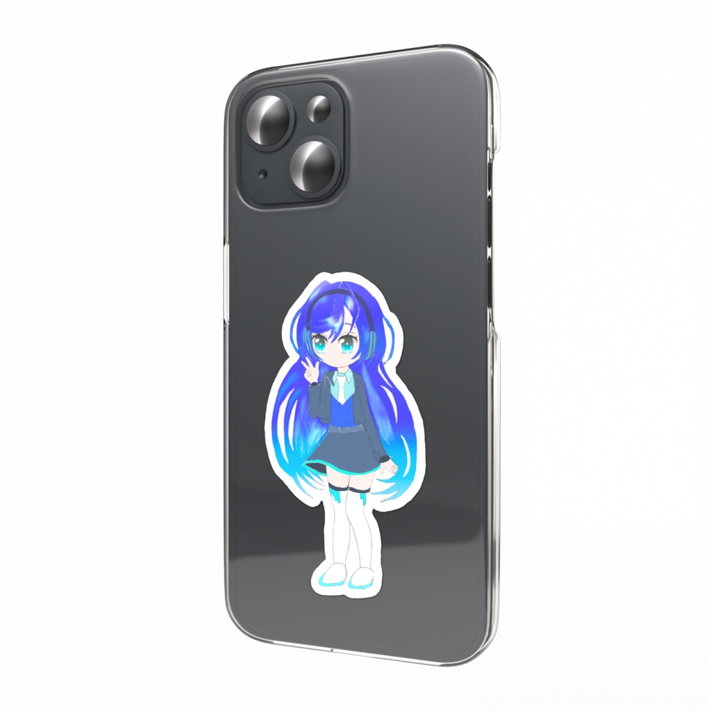 アオちゃんイラストスマホステッカー