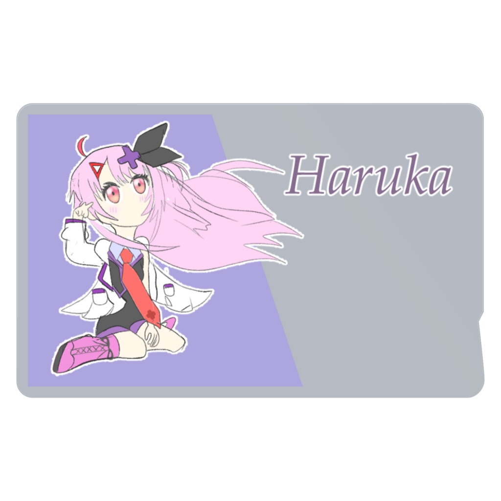 ICカードステッカーハルカちゃんイラスト