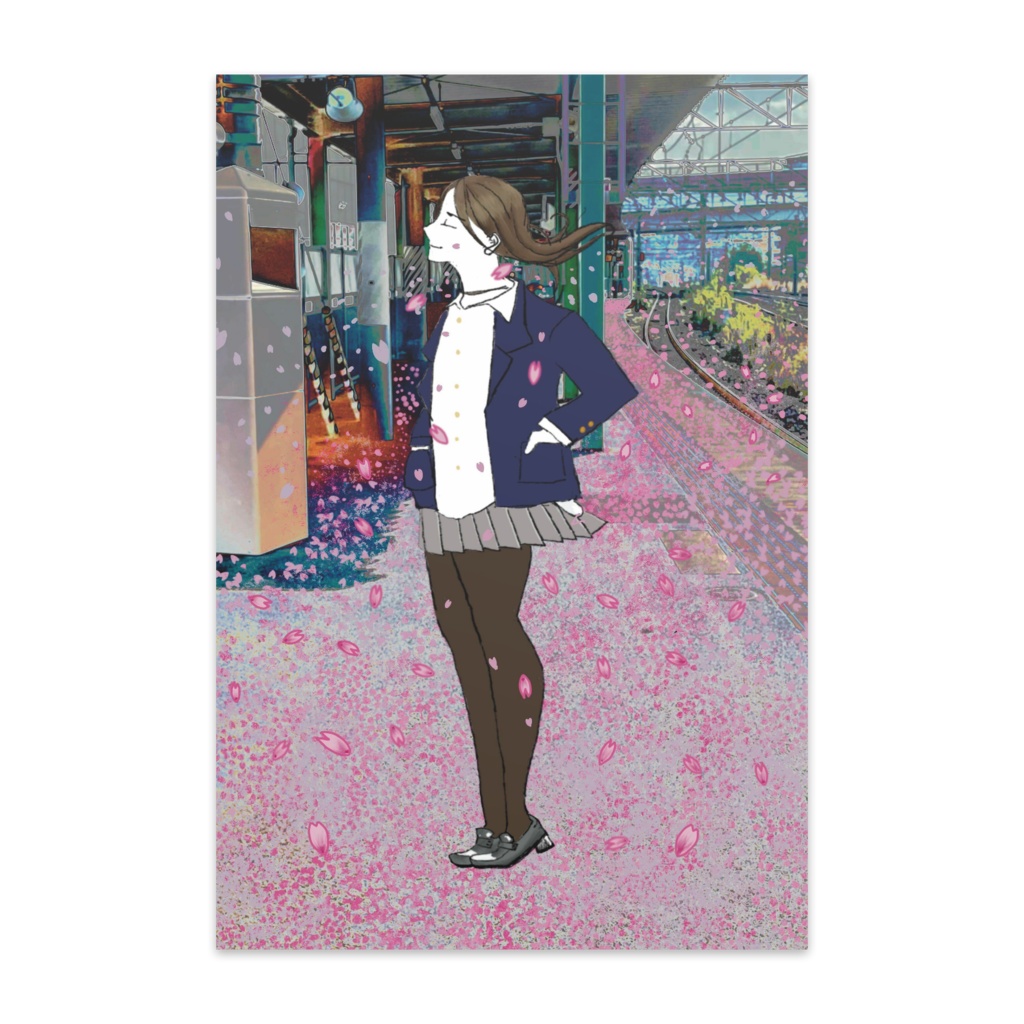 駅のホームにて
