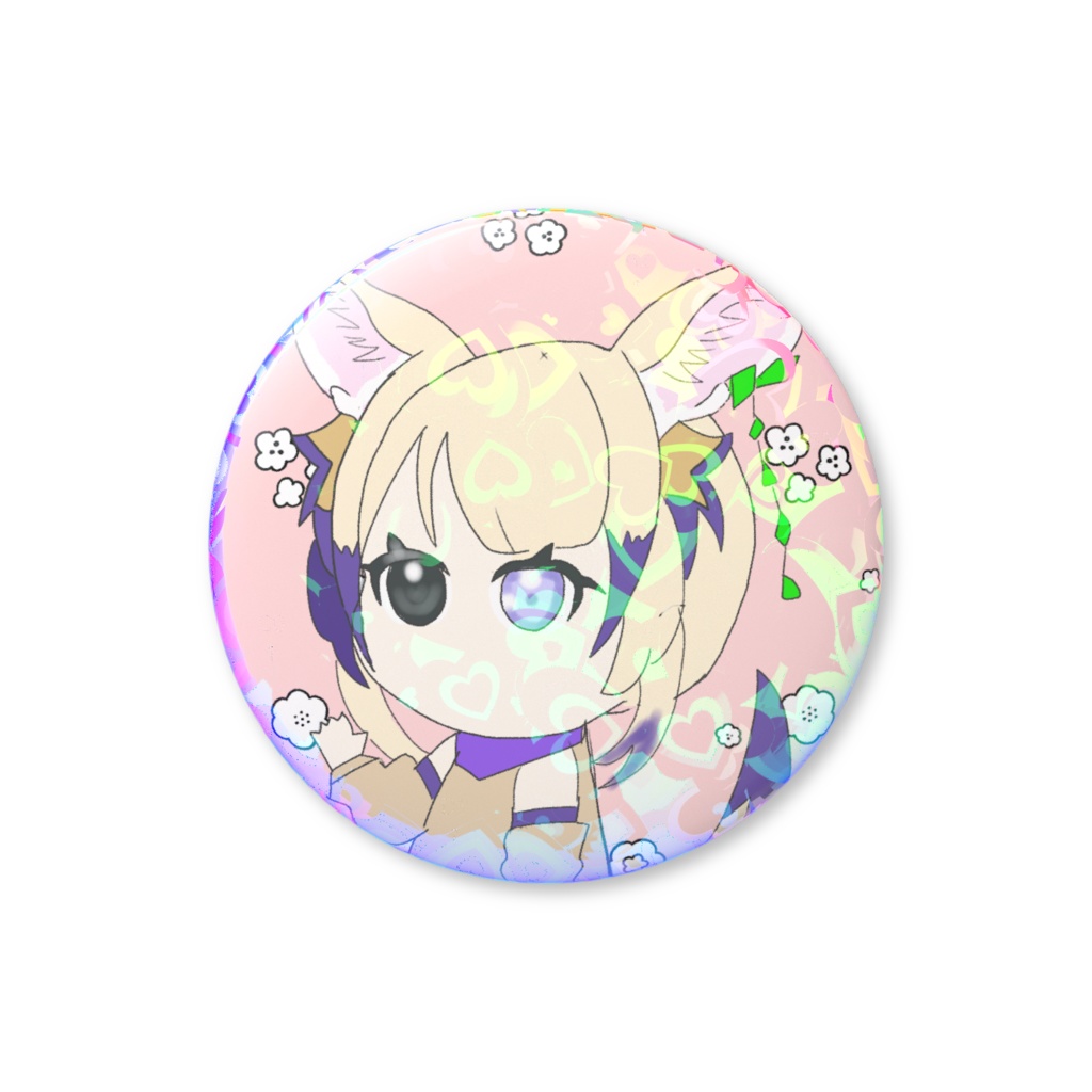 ホログラム缶バッジフェネックちゃん