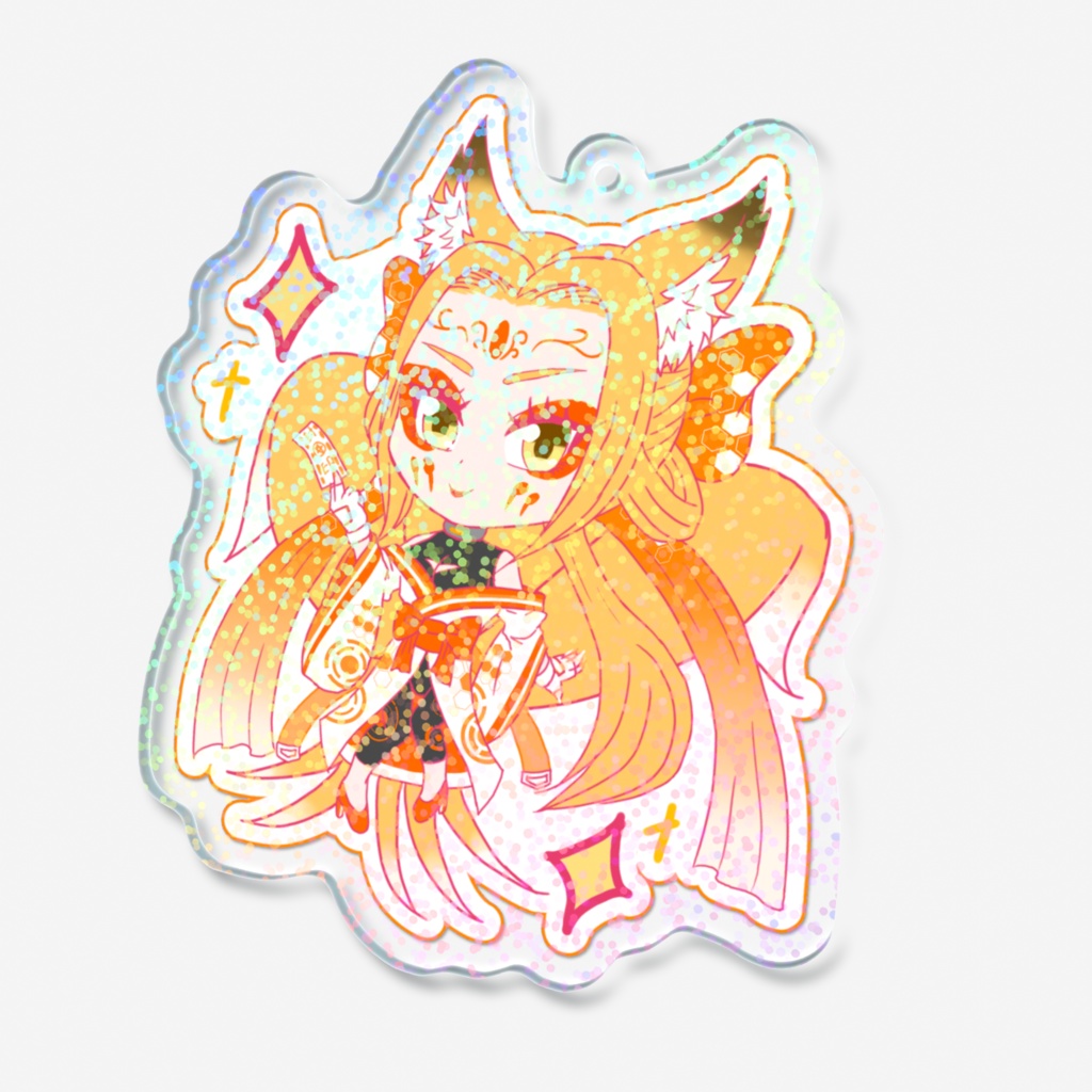 イナリ・ナインテイルホログラムアクリルキーホルダー