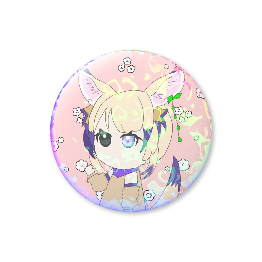 ホログラム缶バッジフェネックちゃん