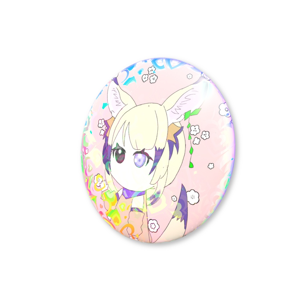ホログラム缶バッジフェネックちゃん