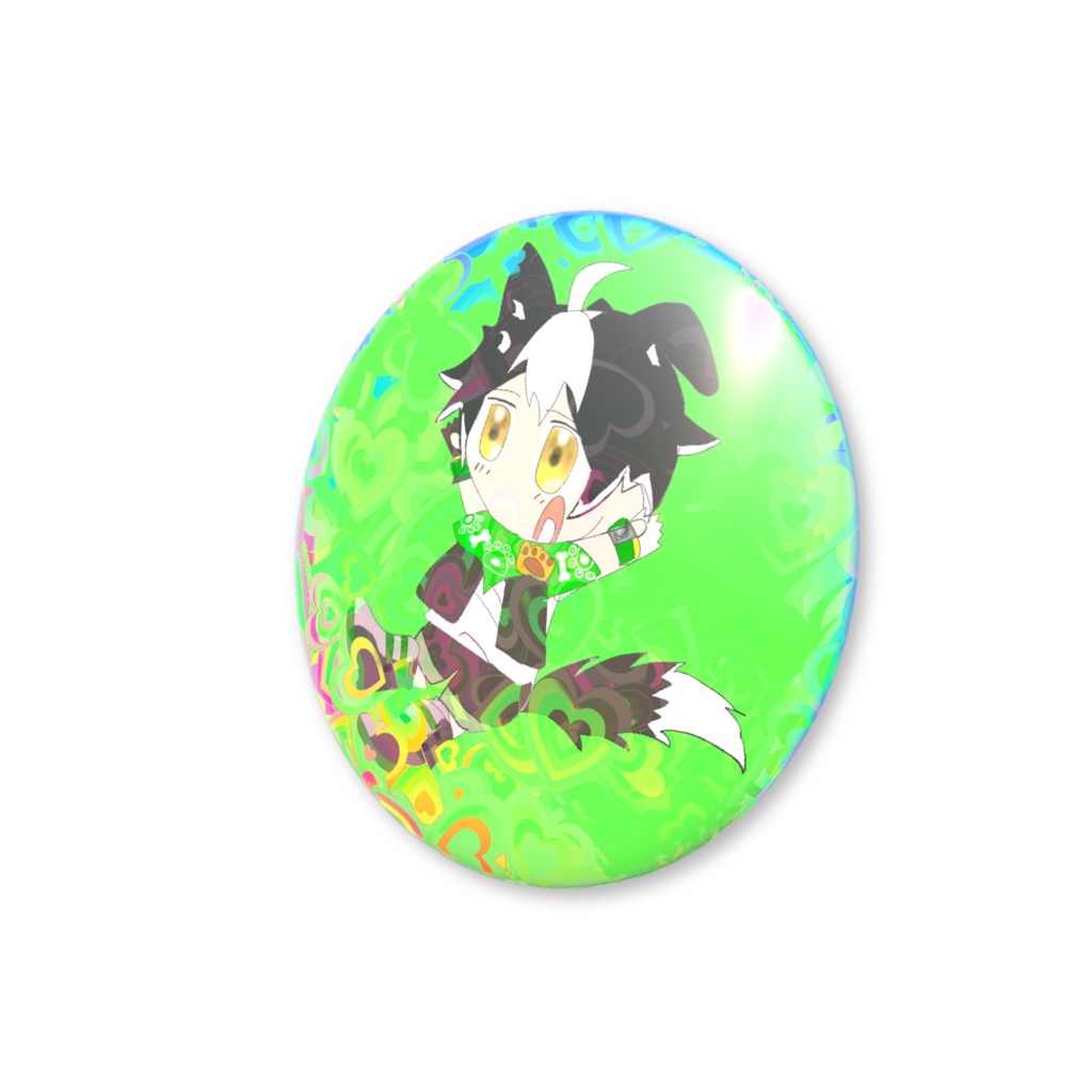 ホログラム缶バッジコリー君