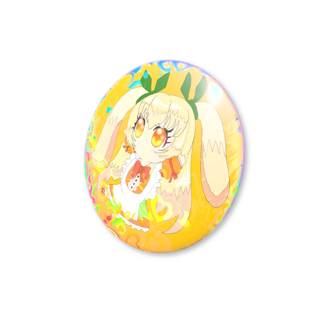 ホログラム缶バッジロップイヤーちゃんイラスト