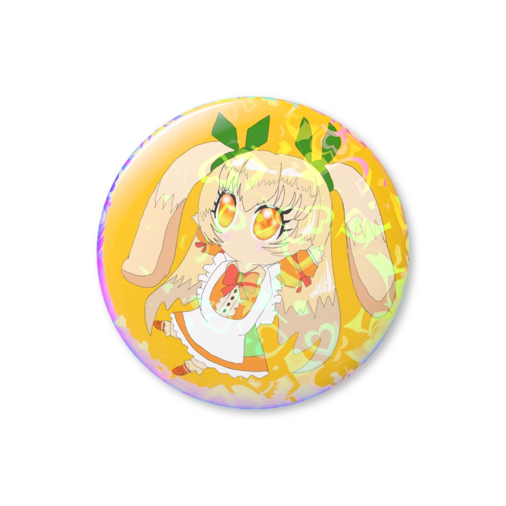 ホログラム缶バッジロップイヤーちゃんイラスト