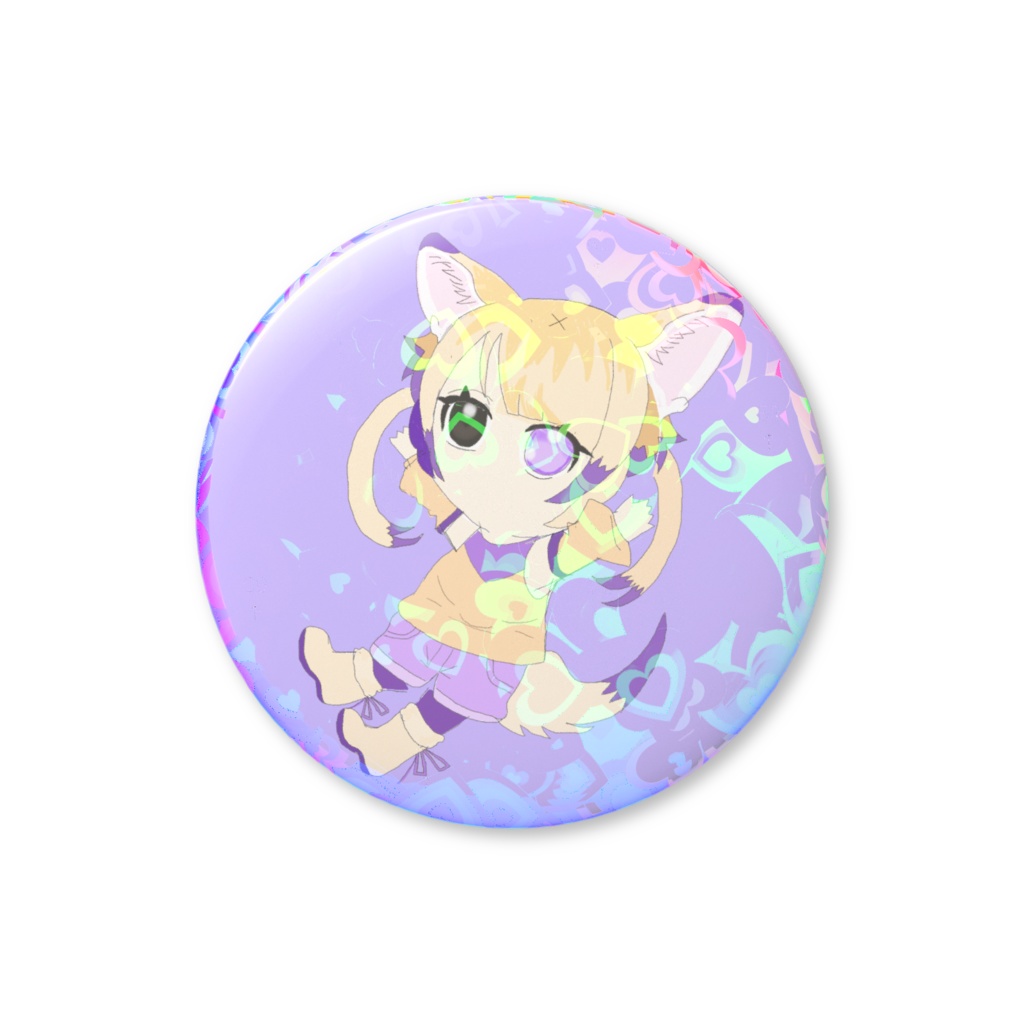 ホログラム缶バッジフェネックちゃん
