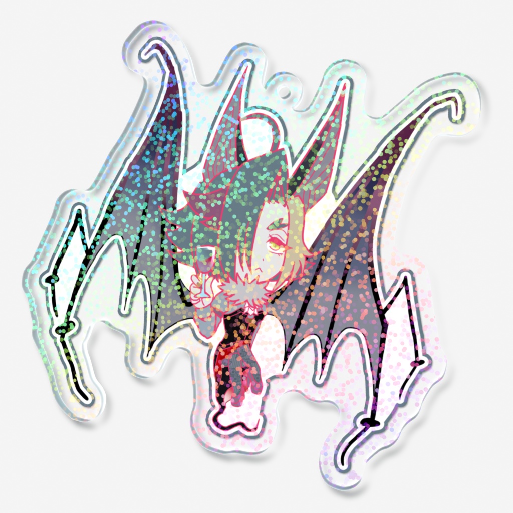 コウモリホログラムアクリルキーホルダー