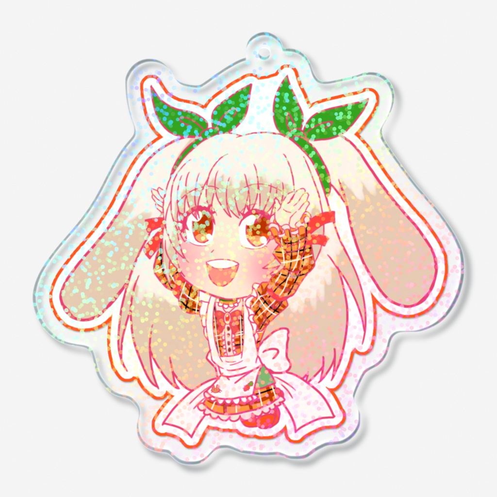 ロップイヤーホログラムアクリルキーホルダー