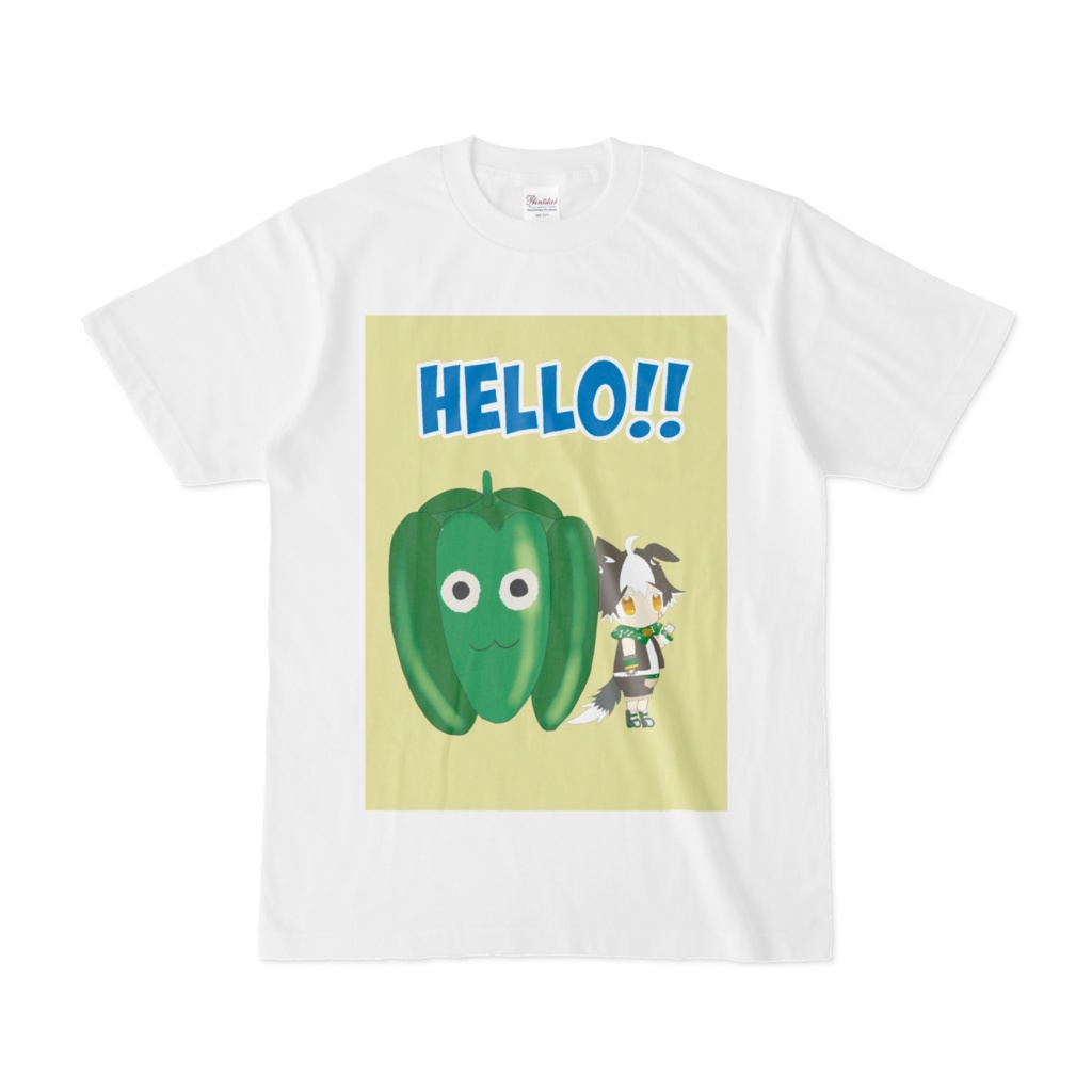 ピーマンとコリー君のイラストTシャツ