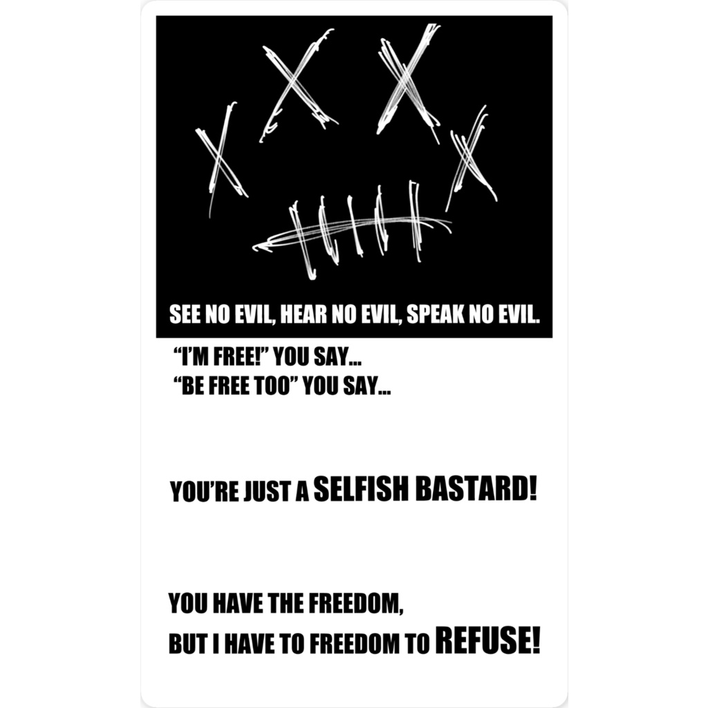 SEE NO EVIL, HEAR NO EVIL, SPEAK NO EVIL PHONE STICKER